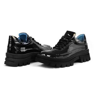 VALENTINA RANGONI MARACANA Women's Black Glove Leather Platform Shoes Sz…